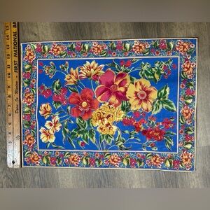 7 Pier1 Floral‎ Blue Placemats